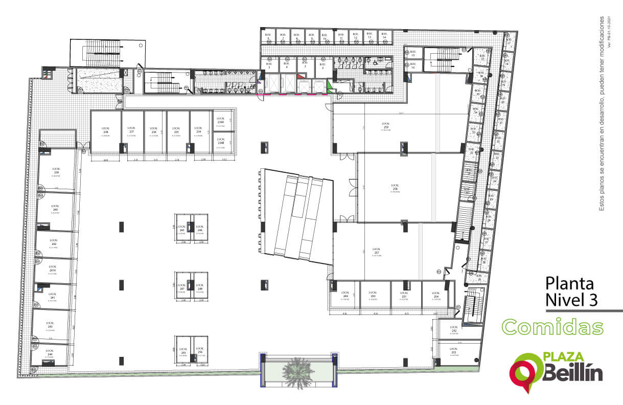 Plano nivel 3 Plaza Beillín